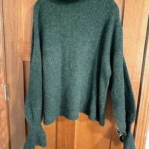 Eloquii Deep Green Cowl Neck Sweater